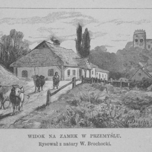 Widok na zamek w Przemyślu (źródło: Polona.pl)